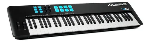 comprar Teclado Controlador Alesis V61 Mkii 61 Teclas Com 8 Pads