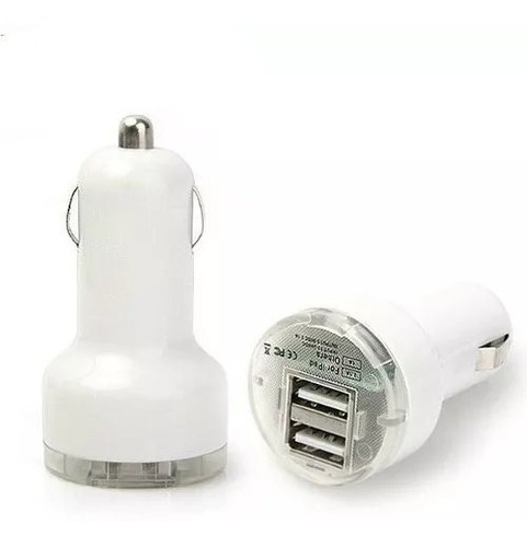 Adaptador Cargador Con 2 Conexiones Usb Para Auto Celular