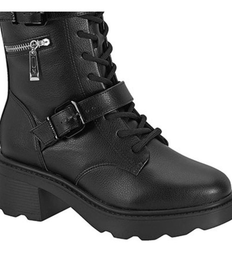 Imagem 2 de 4 de Bota Coturno Feminino Vizzano Tratorada 3079.103 Fivela