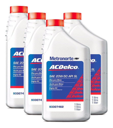 Kit Troca Oleo 20w50 Mineral Corsa 1997 1998 1999 Acdelco