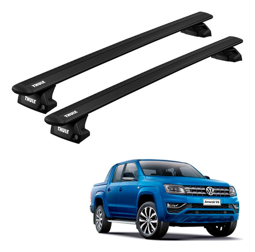 Rack Travessas Thule Wingbar Evo Preto Amarok Cab. Dupla