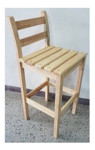 Silla De Barra De Madera