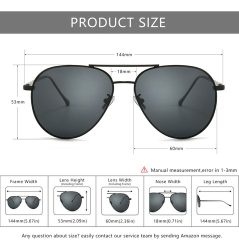 Sungait Gafas De Sol De Aviador Ligeras De Gran Tamaño Para