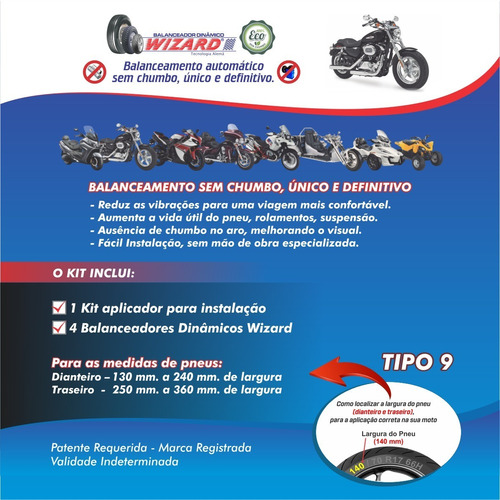 Balanceamento Automático Tipo 9 Quadriciclo Pneu Bridgestone