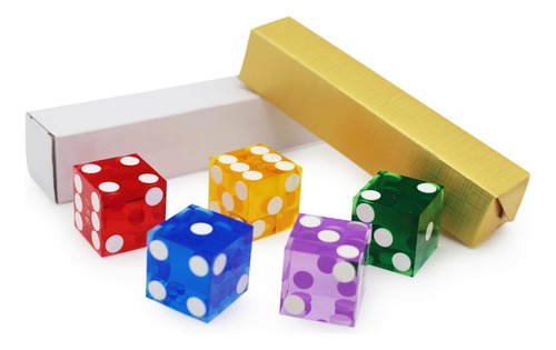 Dice De Casino Profesional De 19 Mm - Conjunto De 5 Dados Ro