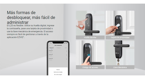 Cerradura Electrónica L2s Ezviz Inteligente Huella Dactilar