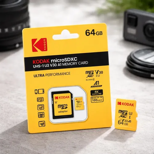 Cartão De Memória Kodak V30 4k Micro Sd 64gb | Parcelamento sem juros