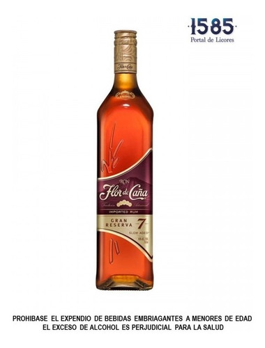 Ron Flor De Caña  Gran Reserva 7 Años 7 - mL a $141