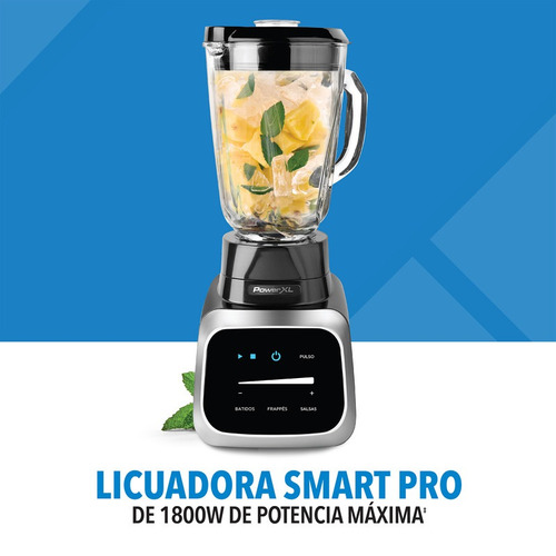 Licuadora Powerxl Potencia 1800w 6 Cuchillas De Titanio Color Negro