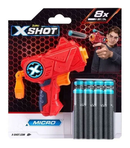 Pistola Lanza Dardos X-shot Micro Excel Roja