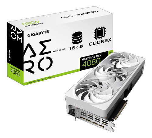 Placa de vídeo Nvidia Gigabyte  Aero GeForce RTX 40 Series RTX 4080 GV-N4080AERO-OC-16GD OC Edition 16GB