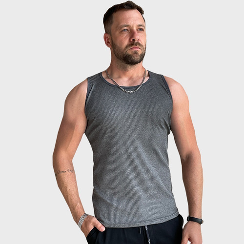 Regata Básica Estilo Americana Masculina Canoa Tank