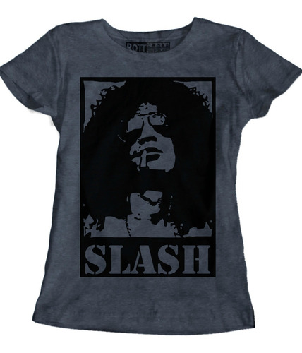 Slash Metal Hard Rock Blusa Dama Carbón Rott Wear 