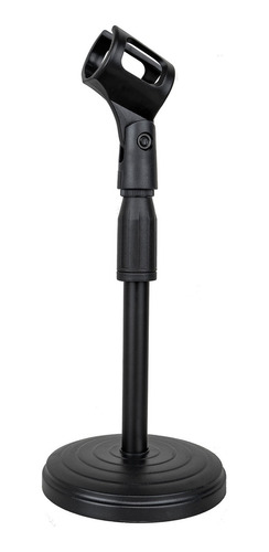 Soporte Pie Microfono Mesa Hügel Recto Regulable Color Negro