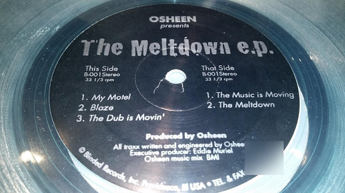 Osheen Meltdown Ep Vinilo Maxi Usa Disco Transparente