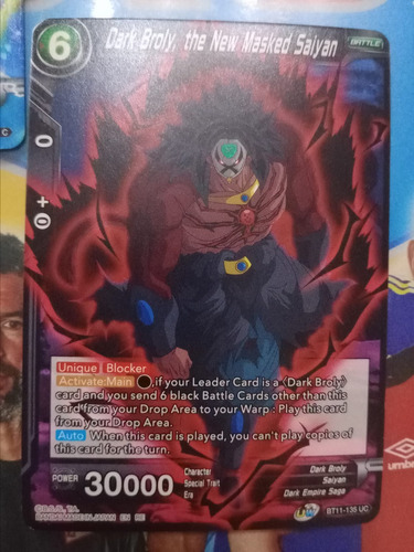 Dark Broly, The New Masked Saiyan ( Dragon Ball Carta Bandai