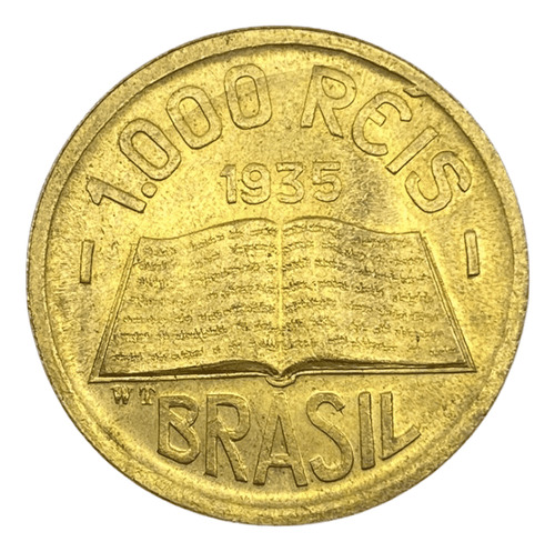 Moeda Do Brasil - 1000 Réis Padre Anchieta (1935)