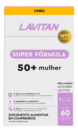 Lavitan Super Formula 50+ Mulher Com Licopeno Sem Açucar
