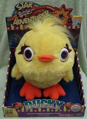 Toy Story 4 Ducky Pato Certificado Habla 23 Cm Peluche Delux
