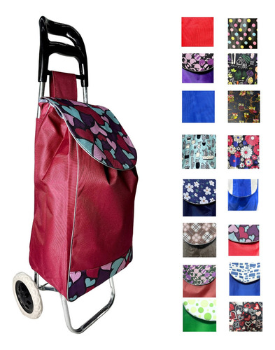 Carrito Para Mandado, Super, Compras Plegable. Elige Modelo Color Queen