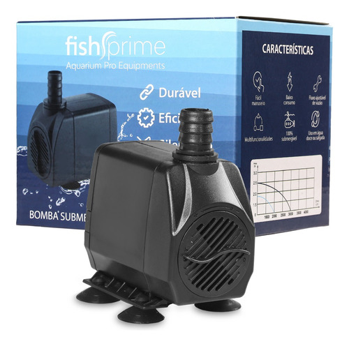 Melhor Bomba Submersa Para Caixa Água Criação Peixe 4000 L/h 127v Fish Prime Fishprime