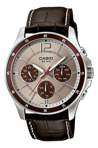 Reloj Casio Mtp-1374l-7a1 Acero Hombre Plateado