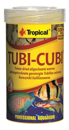 Tubi Cubi Liofilizados 10g Tropical Alimento Peces Proteinas