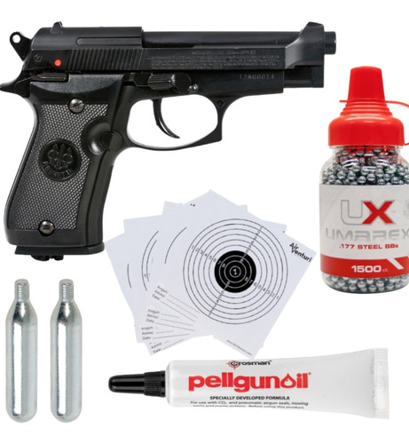 Beretta 84fs Paquete Full Metal Marcadora Co2 Bbs 4.5 Xtr P