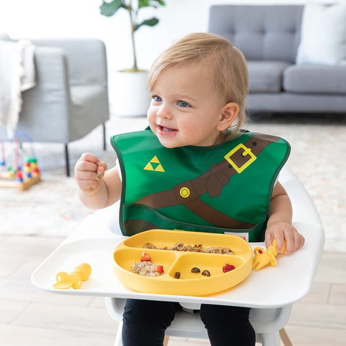 Bumkins Superbib, Babero Para Bebé, Con Capa De Tela Imperme