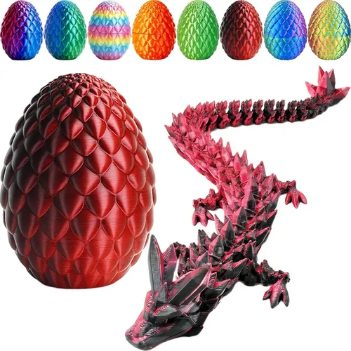 Set De 6 Huevos De Dragón Impresos En 3D Con Figuras Sorpresa De Dragones Bebé Articulados – Coleccionables Para Niños Y Fiestas Fantasía