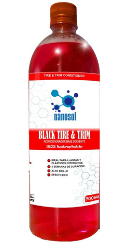 Abrillantador Para Llantas Nanosol Black Tire And Trim 32oz