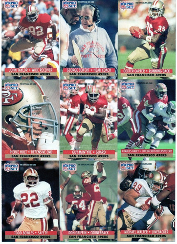1991 Pro Set - San Francisco 49ers ( 11 ) Set