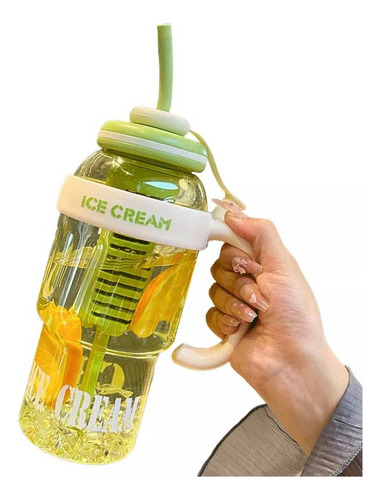 Botella Taza Vaso Ice Cream 1.4 Litros Ice Cream Con Popote