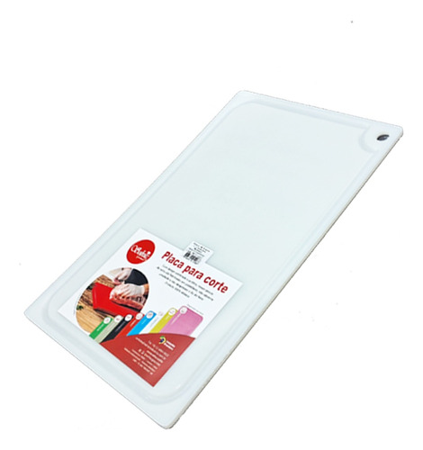 Tabua Placa De Corte 25x40 Para Carnes Legumes Verduras Cor Branco Lisa