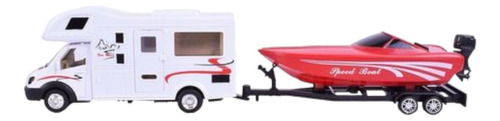 Motorhome Mas Lancha El Duende Azul Pullback Escala 1:48