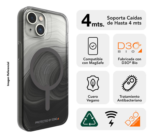 Funda Para Iphone 14 Empaque Dañado Remolino Negro