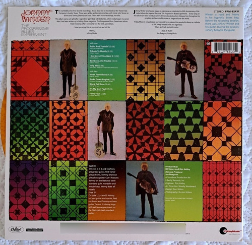 Lp Johnny Winter, The Progressive Blues Experiment Fridaymus