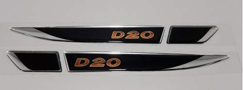 Emblema Aplique Lateral D20 Chevrolet Resinado (par)