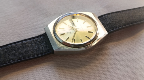 Reloj Yema Automatic Deluxe Day-date France Ebauche 4612a Negro Plateado Dorado (Usado)