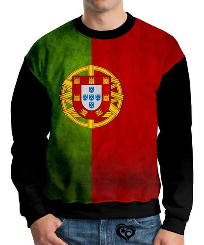 Moletom Bandeira Portugal Adulto Unissex Blusa Casaco