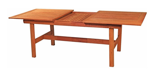 Imagen 3 de 8 de Mesa Extensible De Madera Eucalipto Para Jardin O Exterior D