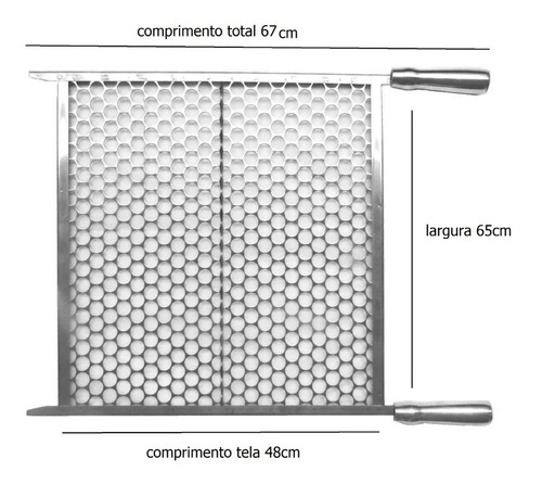 Grelha Moeda Em Inox Para Churrasco 70cm Largura