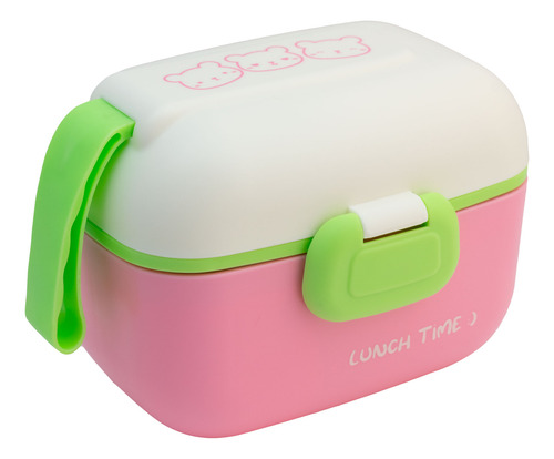 Contenedor Lunch Box Hermético Tapa Divisiones 5 Pzas 450 Ml