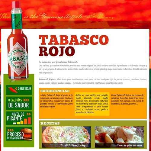 Salsa Tabasco Rojo Original 60ml Picante