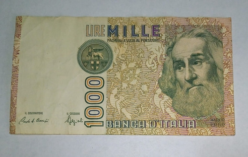 Billete De 1000 Liras Italia 1982-p.104 Marco Polo V.f.