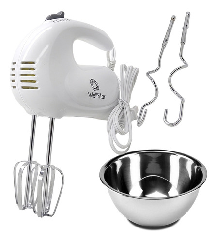 Batidora Electrica 5 Velocidades 4 Aspas 150w + Bowl Tazon Color Blanco Frecuencia 60 Hz