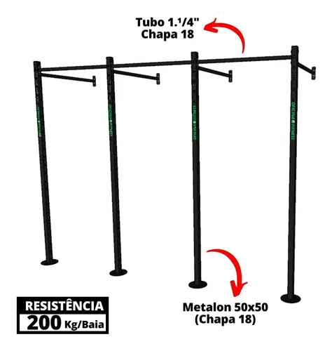 Rack Para Crossfit E Funcional Gaiola Para Climb E Muscle Up