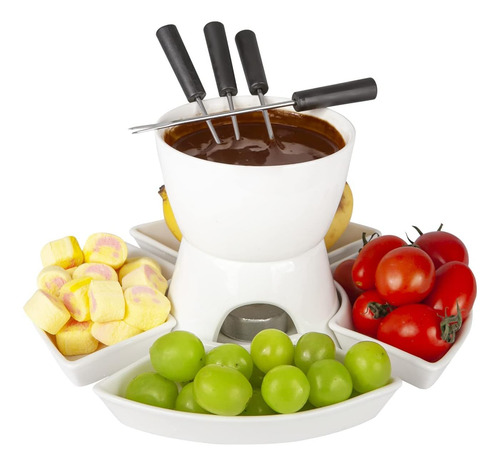 Juego De Ollas For Fondue Con 4 Tazones For Mojar Y 4