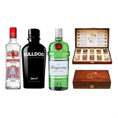 Gin Beefeater +  Ginebra Bulldog + Tanqueray + Indomita