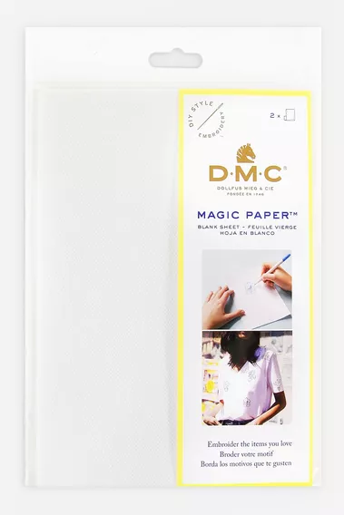 Dmc Fc0006l Juego 2 Hoja Papel Soluble Agua Color Blanco